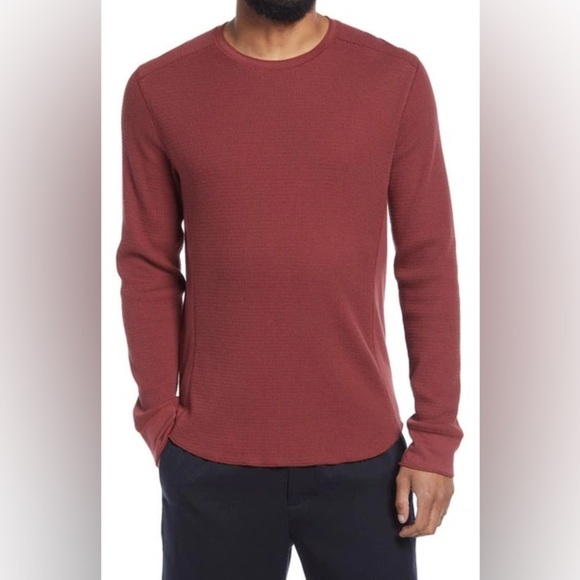 Vince Rust Regular Fit Long Sleeve Thermal Top - Picture 1 of 6